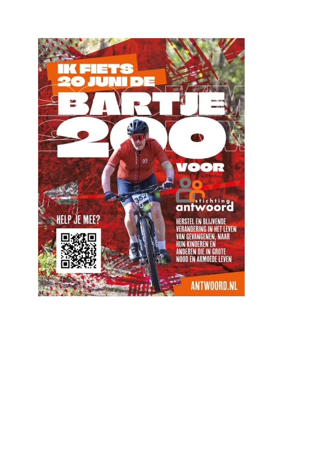 Sponsoractie! Jan van den Hardenberg gaat fietsen voor Antwoord en het werk in Albanië! Op zaterdag 20 juni a.s. fietst Jan van den Hardenberg ‘Bartje 200’! Een uitdaging in Drenthe voor heroïsche mountainbike liefhebbers. Hij fietst door bossen, over singletracks en eindeloze gravelstroken. Echt een sportieve uitdaging! Er is een traject van 100 of 200 [&hellip;]